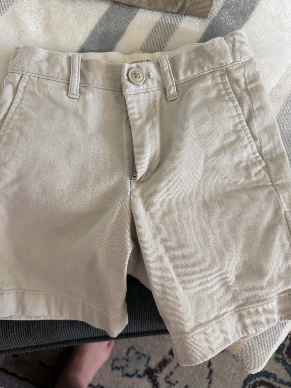 Crewcuts Cream Cotton Shorts